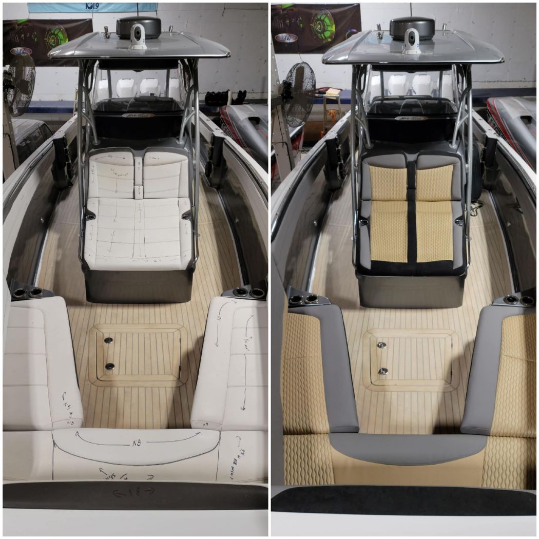 Nor-Tech 390 Custom Boat Upholstery