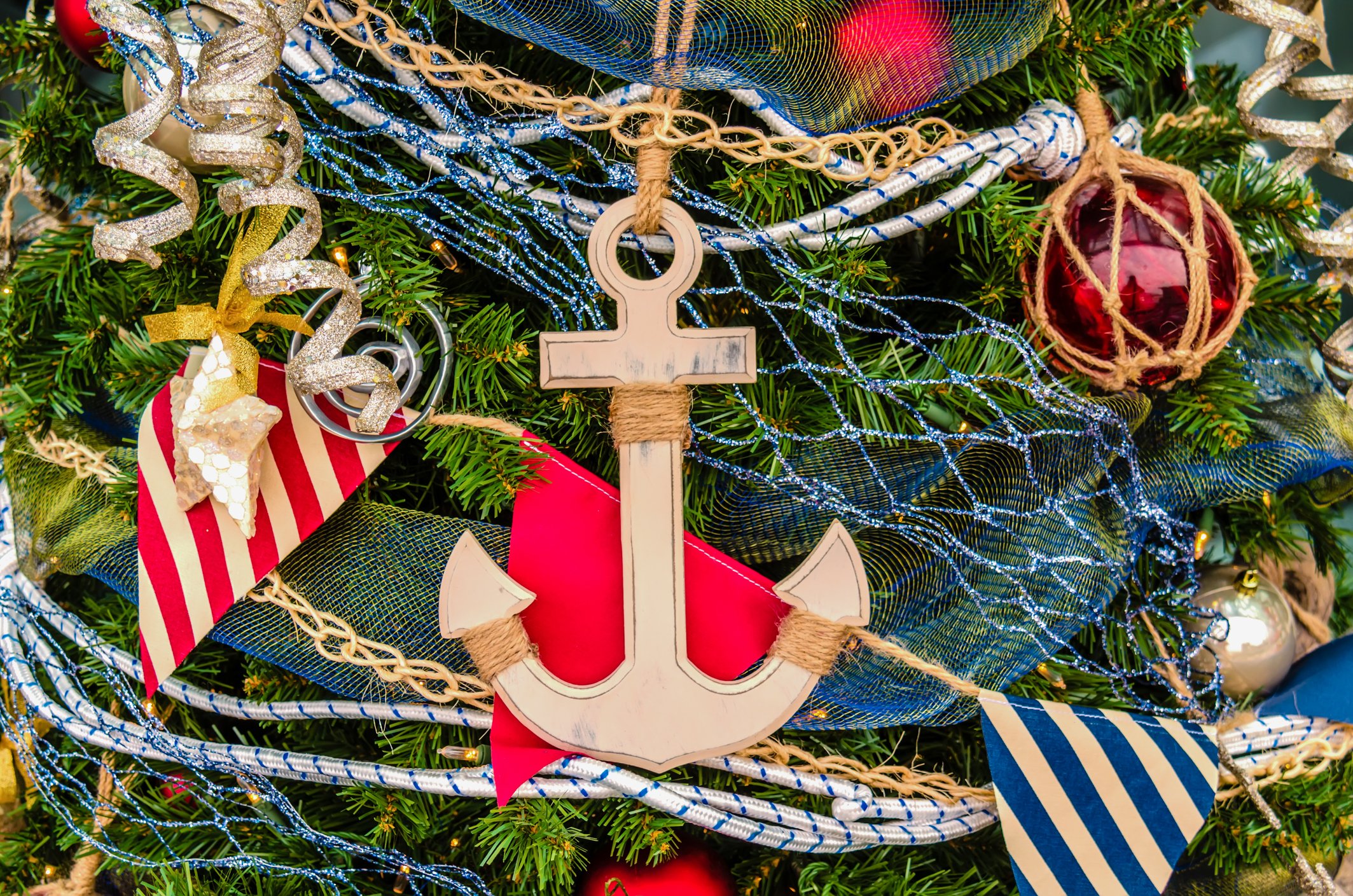 anchor christmas tree ornament