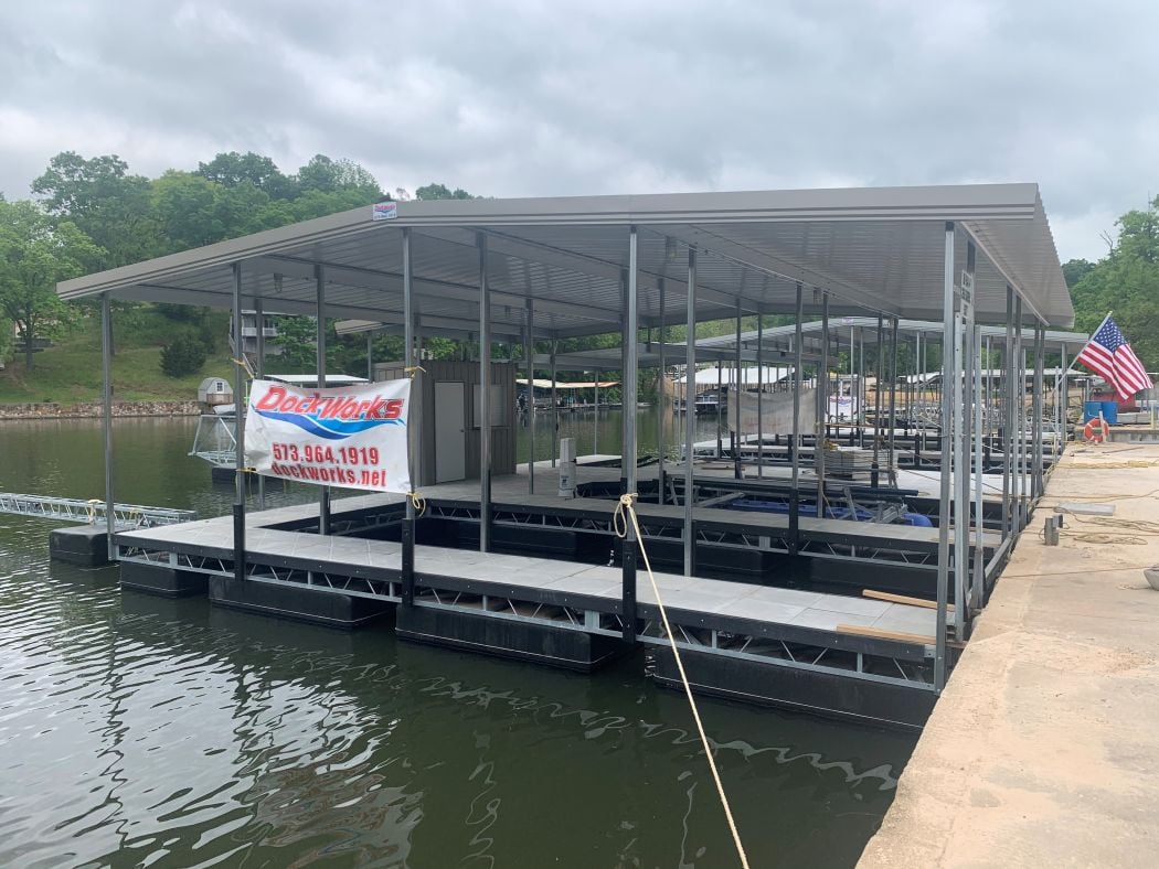 Boat Dock with Dock Accessories and PWC Lift