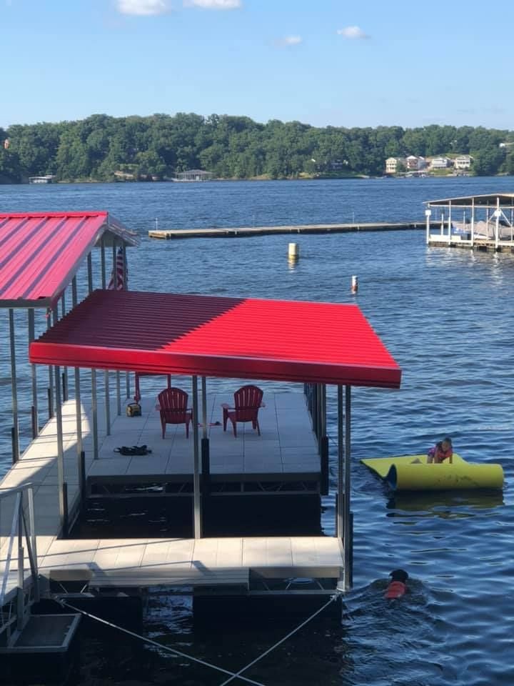 Boat Dock With Swim Deck And PWC Slip