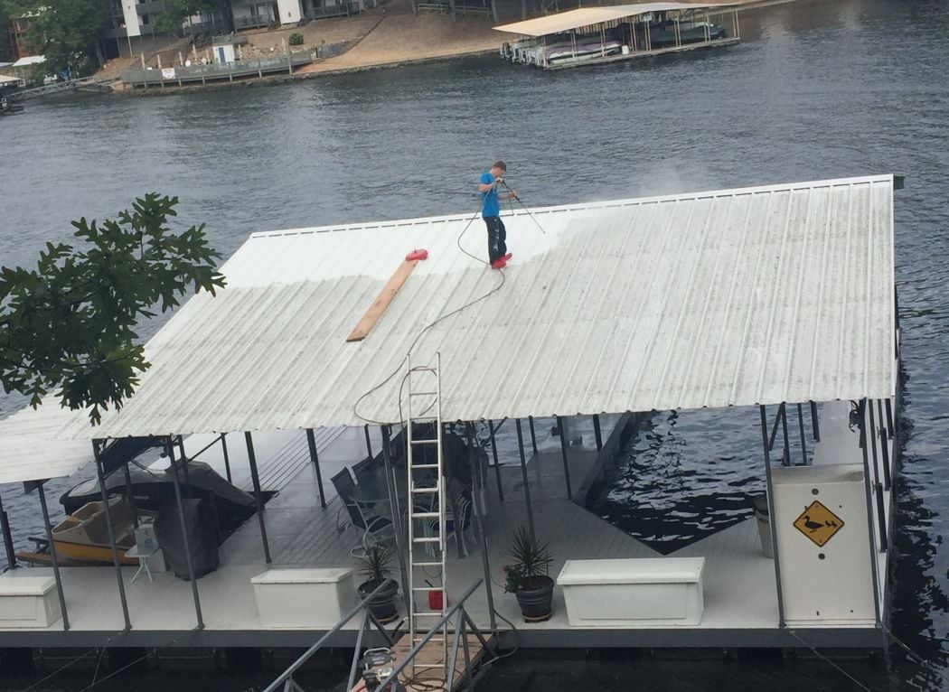 Boat Dock Roof Cleaning