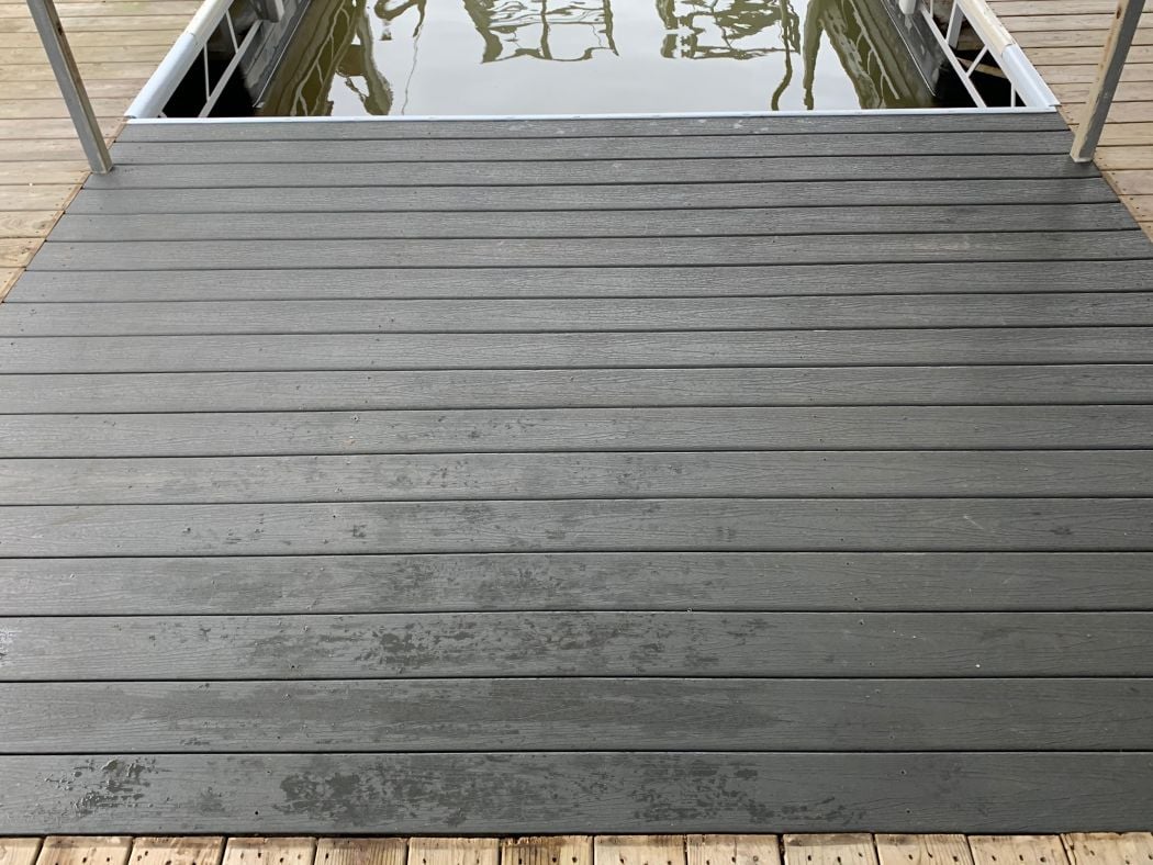 Dock Modification Fill with Composite Decking