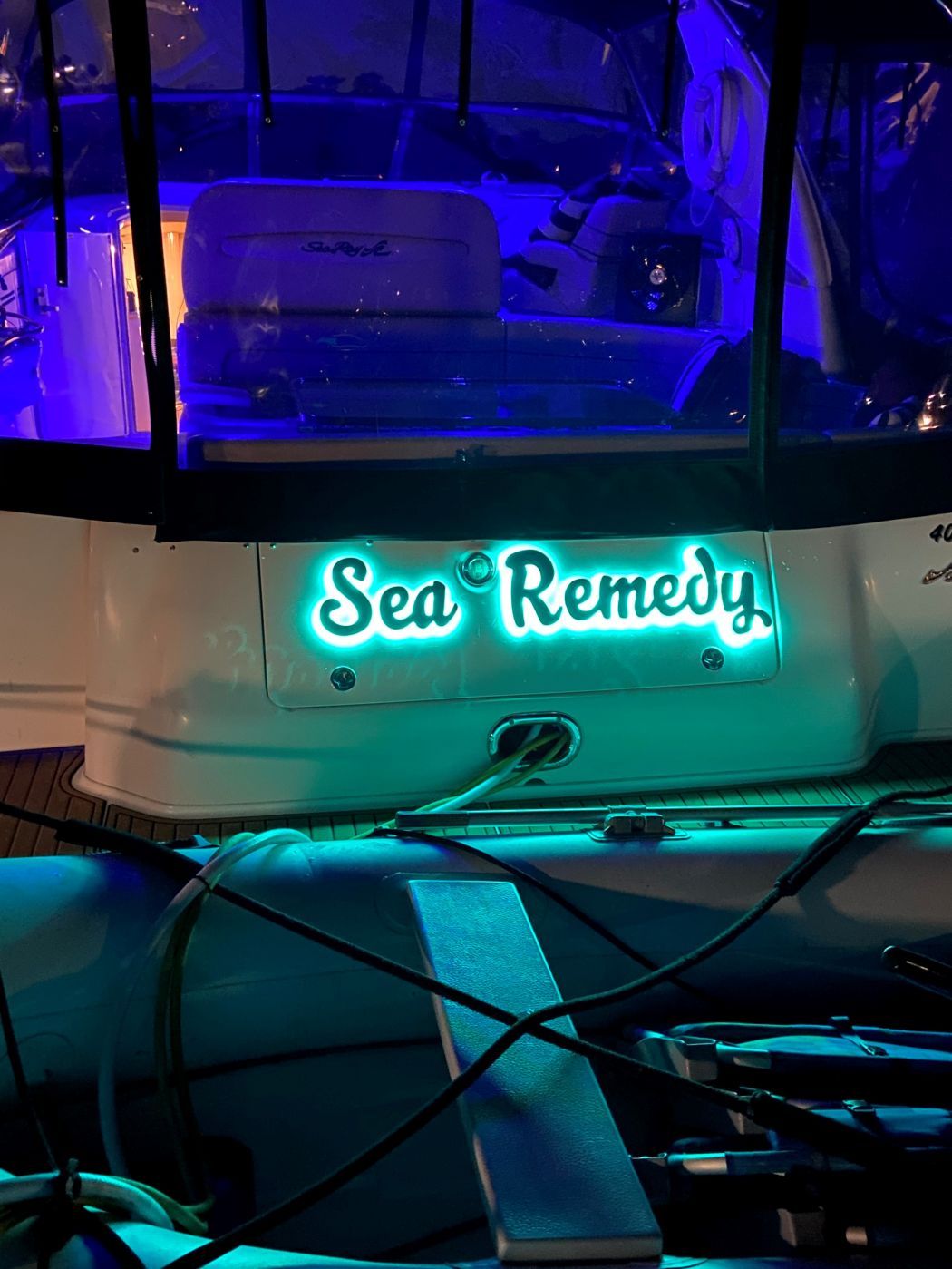 Backlit Boat Name Miami FL