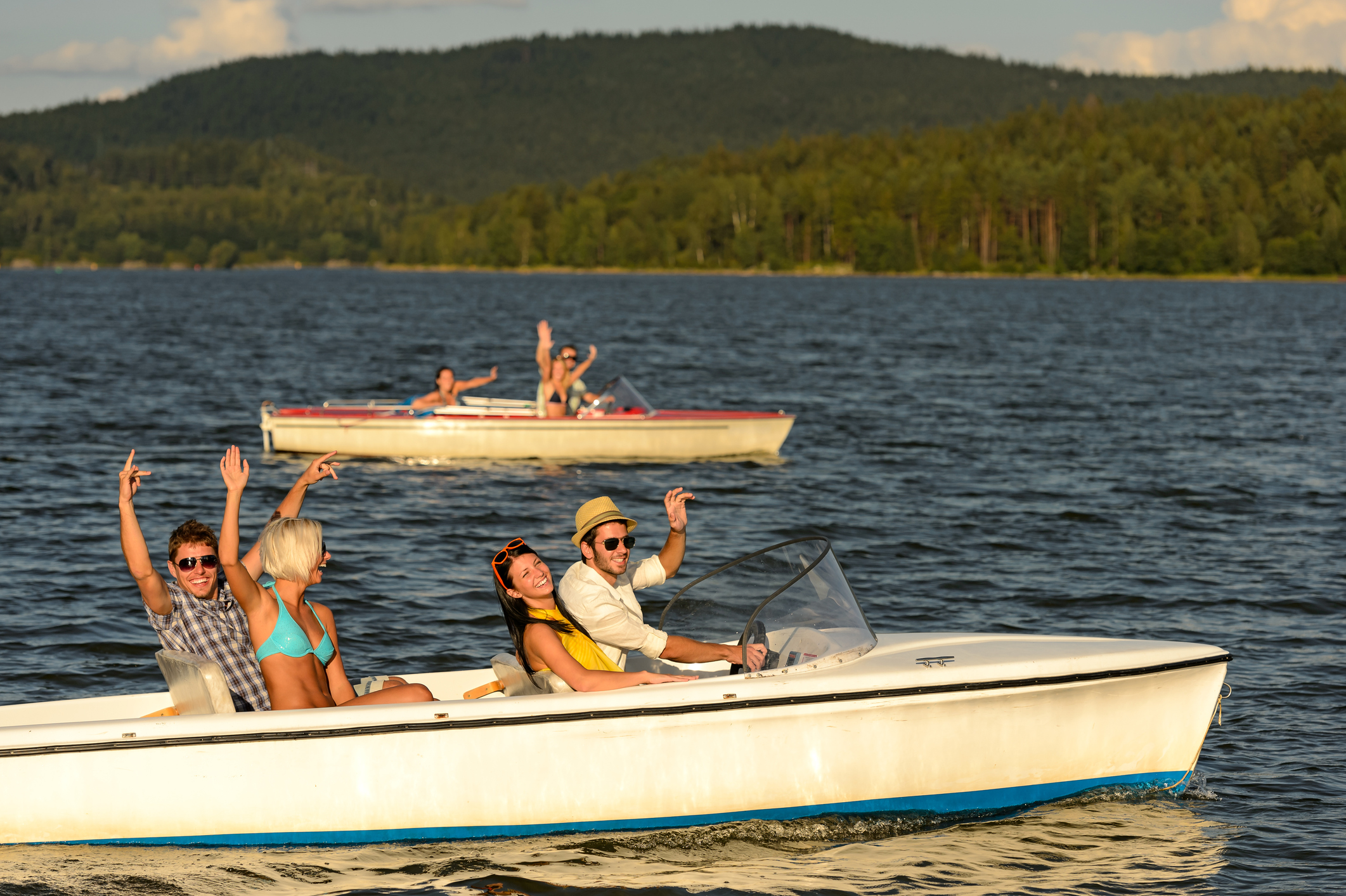 boating etiquette group on boat