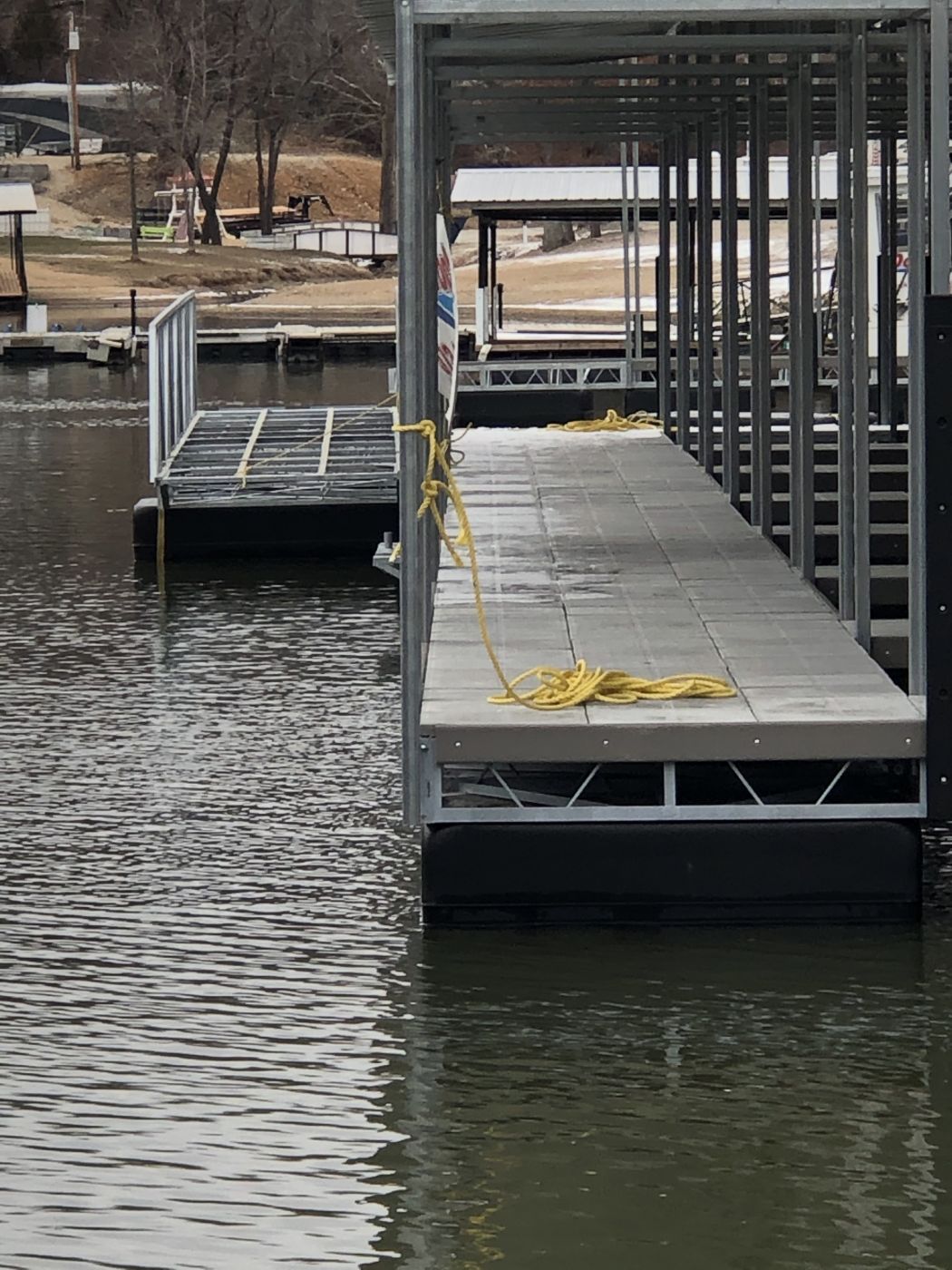 Custom Community Dock with 6 Foot Wide Ramp and Walkway
