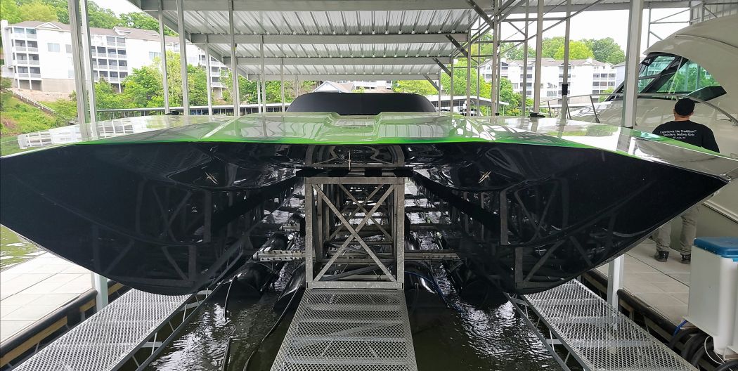 Boat Lift Moving Lake of the Ozarks Breakwater Boat Lifts