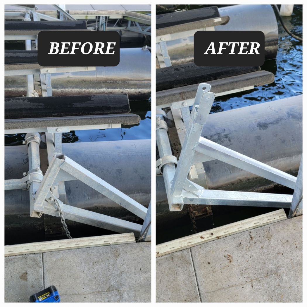 Boat Lift Repair Before And After
