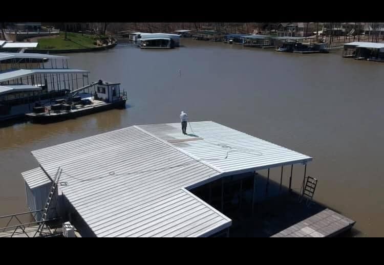 Lake of the Ozarks Dock Roof Pressure Washing